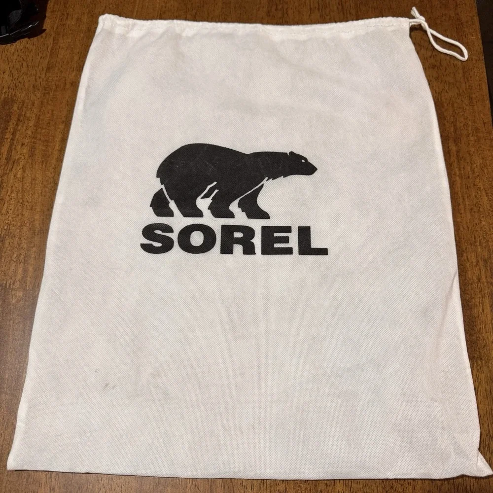 Sorel Shoe Dust Bag White Drawstring Storage Travel‎ Boot Bag 19x15